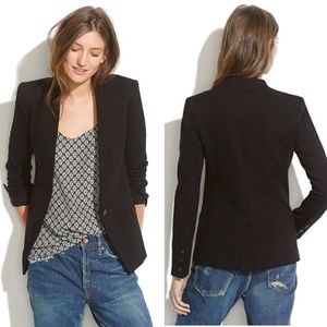 Madewell black collarless blazer